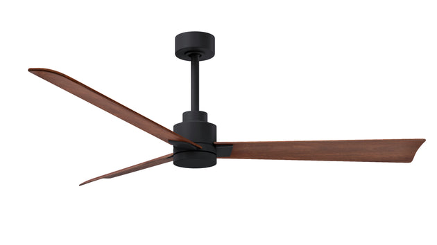 Alessandra 56" Matte Black Walnut Tone Blade Finish