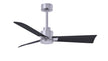 Alessandra 42" Brushed Nickel Matte Black Blade Finish