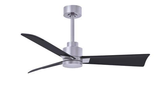 Alessandra 42" Brushed Nickel Matte Black Blade Finish