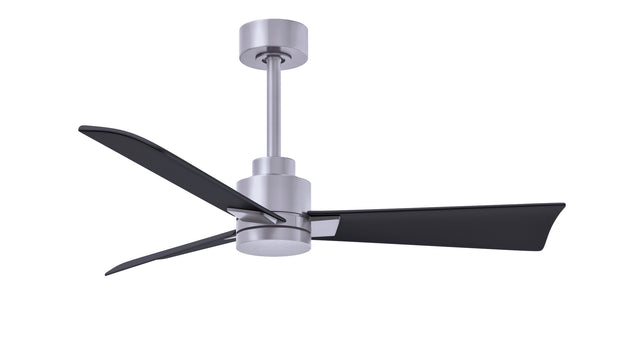 Alessandra 42" Brushed Nickel Matte Black Blade Finish