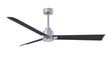 Alessandra 56" Brushed Nickel Matte Black Blade Finish