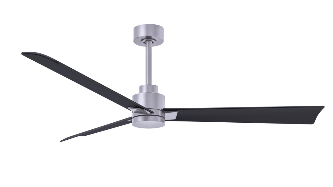 Alessandra 56" Brushed Nickel Matte Black Blade Finish