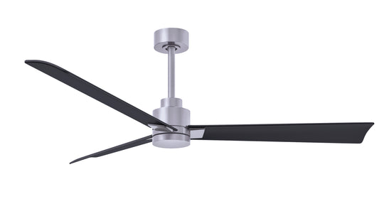 Alessandra 56" Brushed Nickel Matte Black Blade Finish