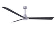 Alessandra 72" Brushed Nickel Matte Black Blade Finish