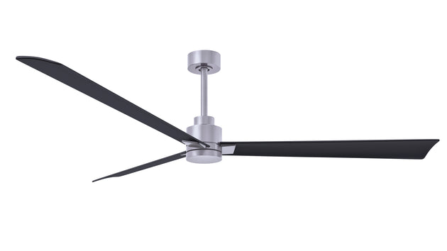 Alessandra 72" Brushed Nickel Matte Black Blade Finish