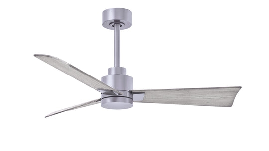 Alessandra 42" Brushed Nickel Barn Wood Tone Blade Finish