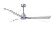 Alessandra 56" Brushed Nickel Barn Wood Tone Blade Finish