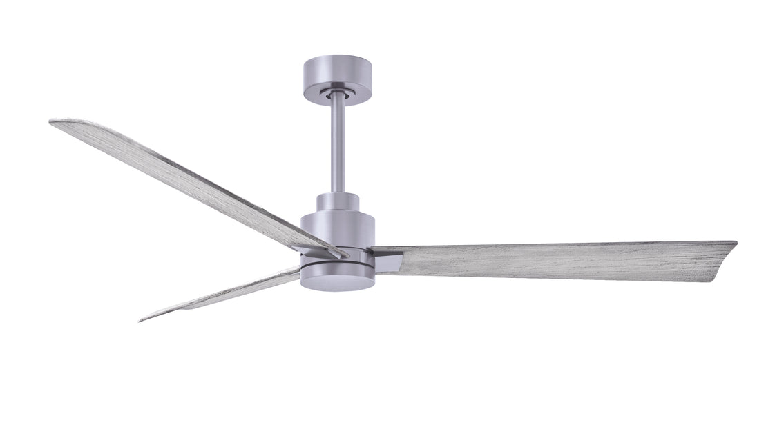 Alessandra 56" Brushed Nickel Barn Wood Tone Blade Finish