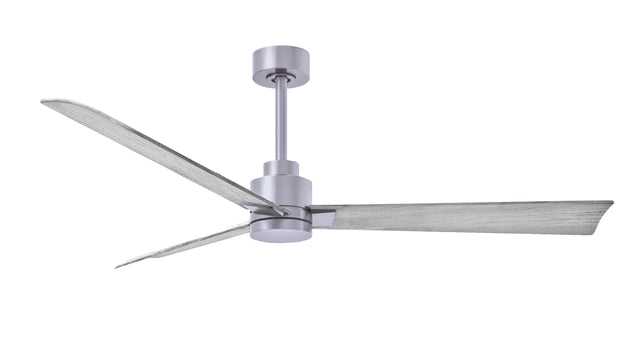 Alessandra 56" Brushed Nickel Barn Wood Tone Blade Finish