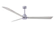 Alessandra 72" Brushed Nickel Barn Wood Tone Blade Finish