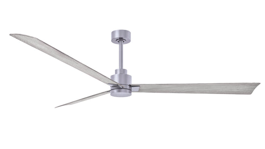 Alessandra 72" Brushed Nickel Barn Wood Tone Blade Finish