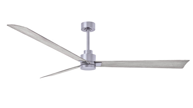 Alessandra 72" Brushed Nickel Barn Wood Tone Blade Finish
