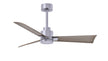 Alessandra 42" Brushed Nickel Gray Ash Tone Blade Finish