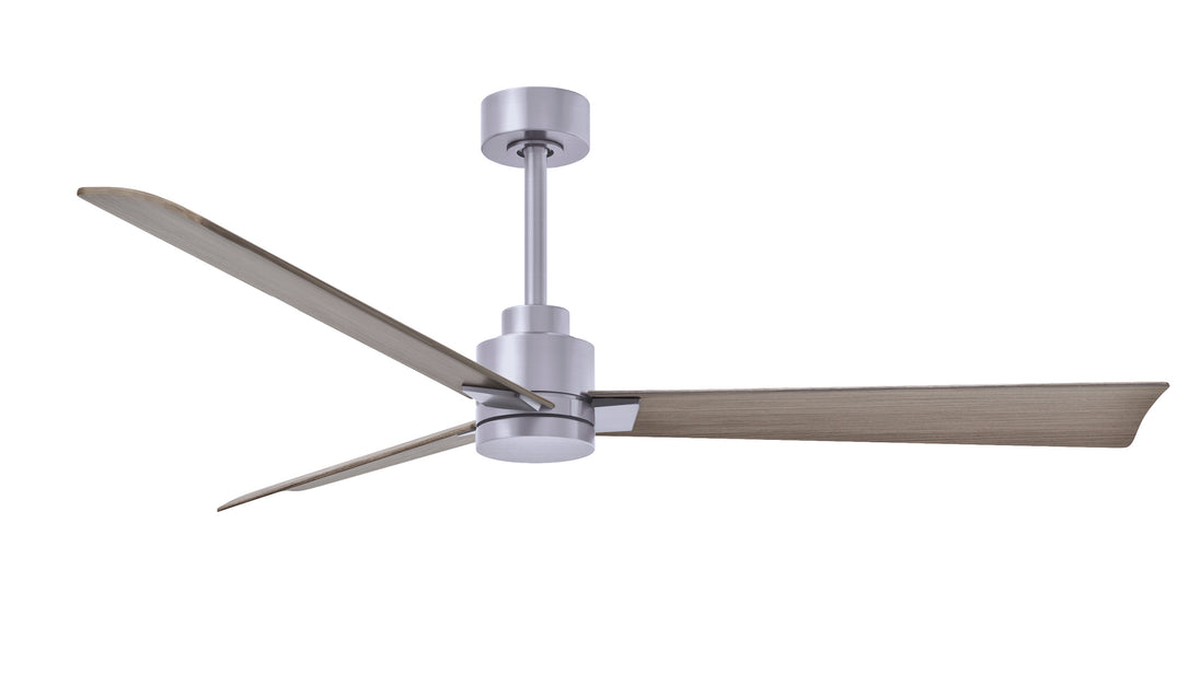Alessandra 56" Brushed Nickel Gray Ash Tone Blade Finish