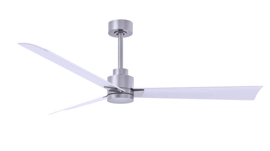 Alessandra 56" Brushed Nickel Matte White Blade Finish