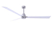Alessandra 72" Brushed Nickel Matte White Blade Finish