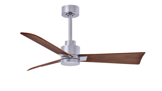 Alessandra 42" Brushed Nickel Walnut Tone Blade Finish