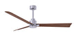 Alessandra 56" Brushed Nickel Walnut Tone Blade Finish