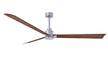 Alessandra 72" Brushed Nickel Walnut Tone Blade Finish