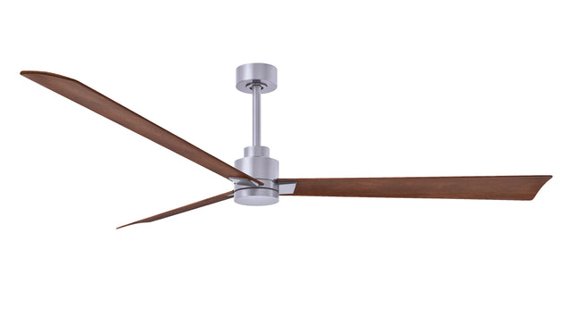 Alessandra 72" Brushed Nickel Walnut Tone Blade Finish
