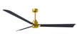 Alessandra 72" Brushed Brass Matte Black Blade Finish