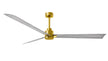 Alessandra 72" Brushed Brass Barn Wood Tone Blade Finish