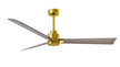Alessandra 56" Brushed Brass Gray Ash Tone Blade Finish
