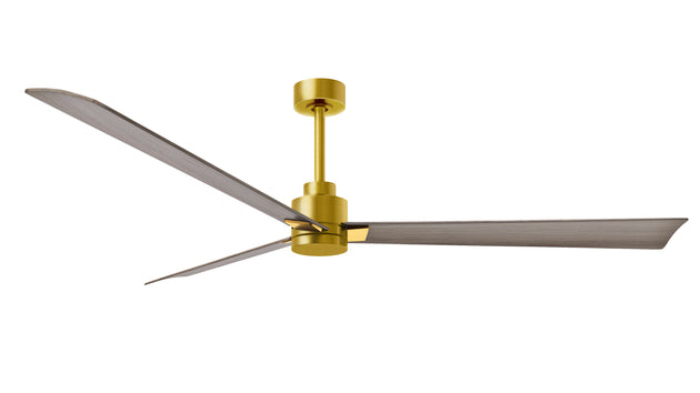 Alessandra 72" Brushed Brass Gray Ash Tone Blade Finish