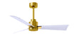 Alessandra 42" Brushed Brass Matte White Blade Finish
