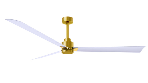 Alessandra 72" Brushed Brass Matte White Blade Finish