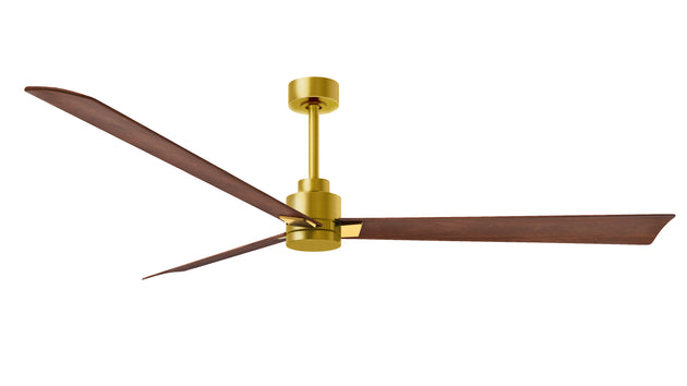 Alessandra 72" Brushed Brass Walnut Tone Blade Finish