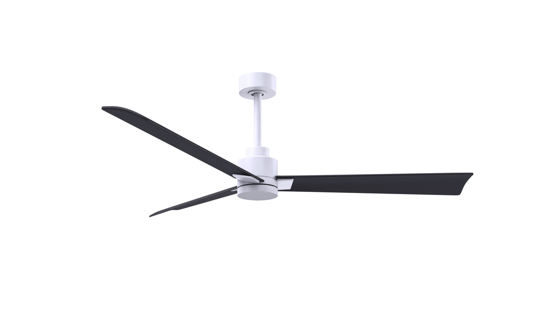 Alessandra 56" Matte White Matte Black Blade Finish