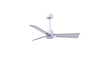 Alessandra 42" Matte White Brushed Nickel Blade Finish