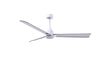 Alessandra 56" Matte White Brushed Nickel Blade Finish