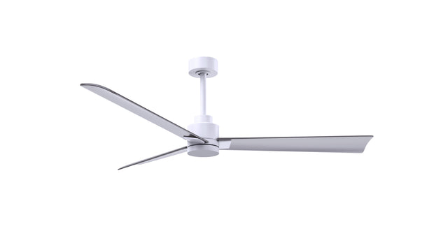 Alessandra 56" Matte White Brushed Nickel Blade Finish