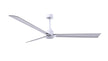 Alessandra 72" Matte White Brushed Nickel Blade Finish
