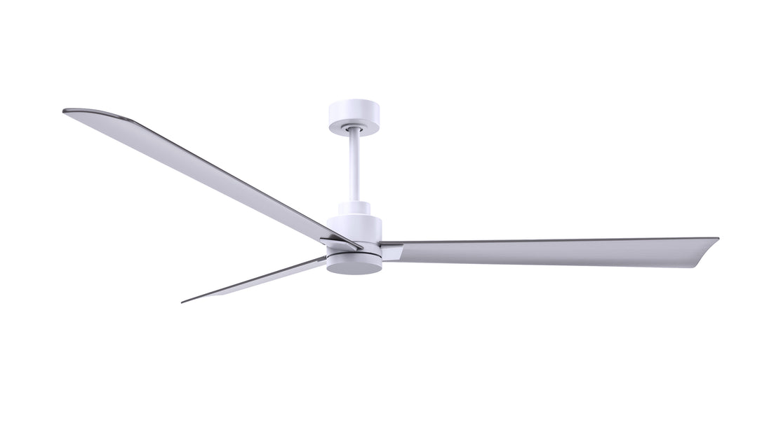 Alessandra 72" Matte White Brushed Nickel Blade Finish
