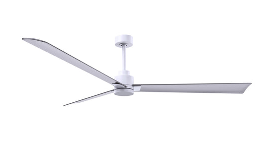 Alessandra 72" Matte White Brushed Nickel Blade Finish