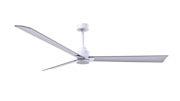 Alessandra 72" Matte White Brushed Nickel Blade Finish
