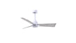 Alessandra 42" Matte White Barn Wood Tone Blade Finish