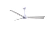 Alessandra 56" Matte White Barn Wood Tone Blade Finish