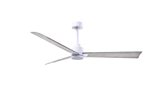 Alessandra 56" Matte White Barn Wood Tone Blade Finish