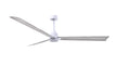 Alessandra 72" Matte White Barn Wood Tone Blade Finish
