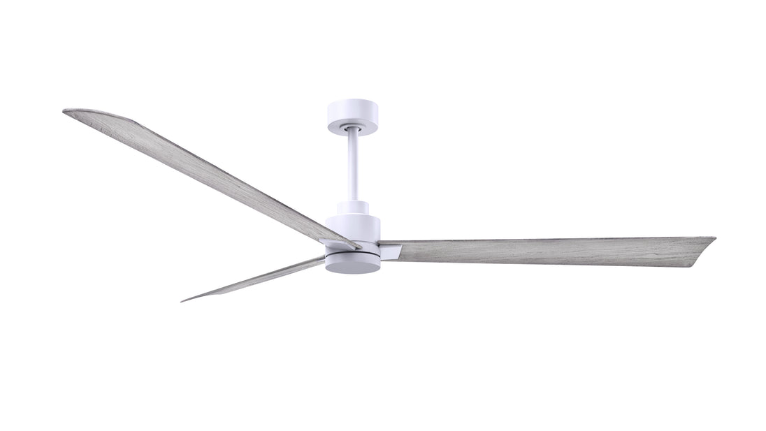 Alessandra 72" Matte White Barn Wood Tone Blade Finish