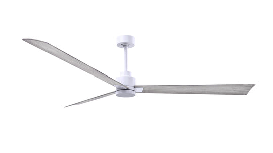 Alessandra 72" Matte White Barn Wood Tone Blade Finish