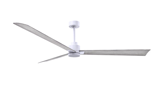 Alessandra 72" Matte White Barn Wood Tone Blade Finish