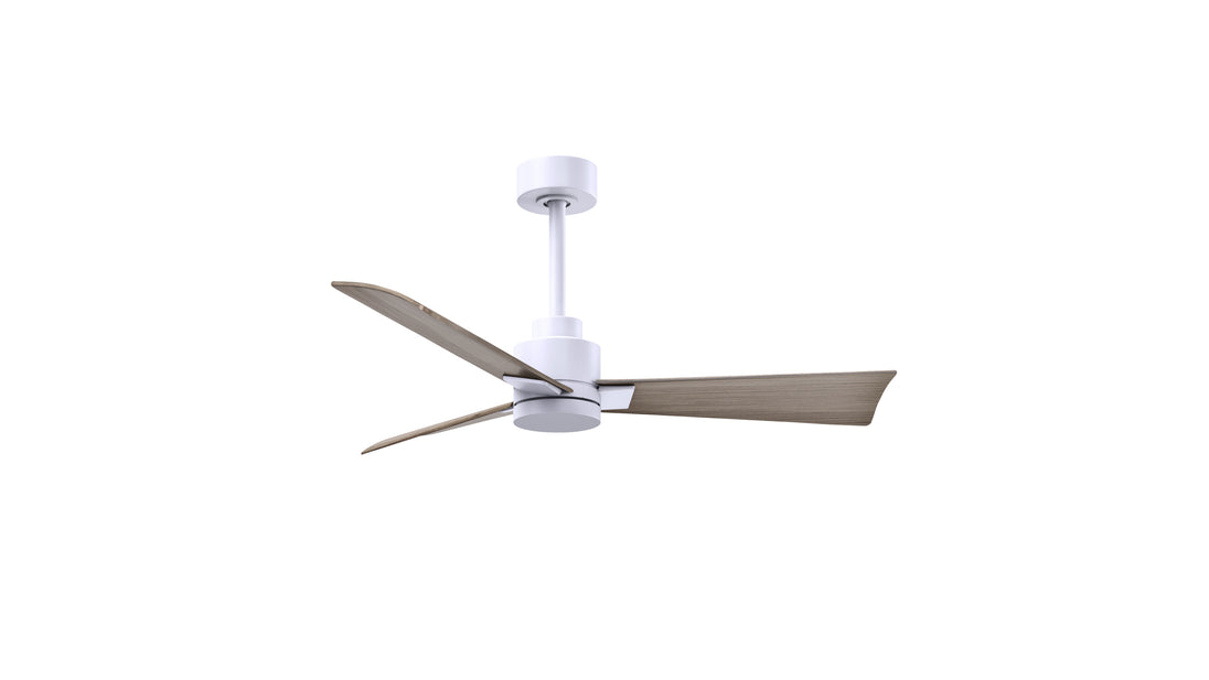Alessandra 42" Matte White Gray Ash Tone Blade Finish