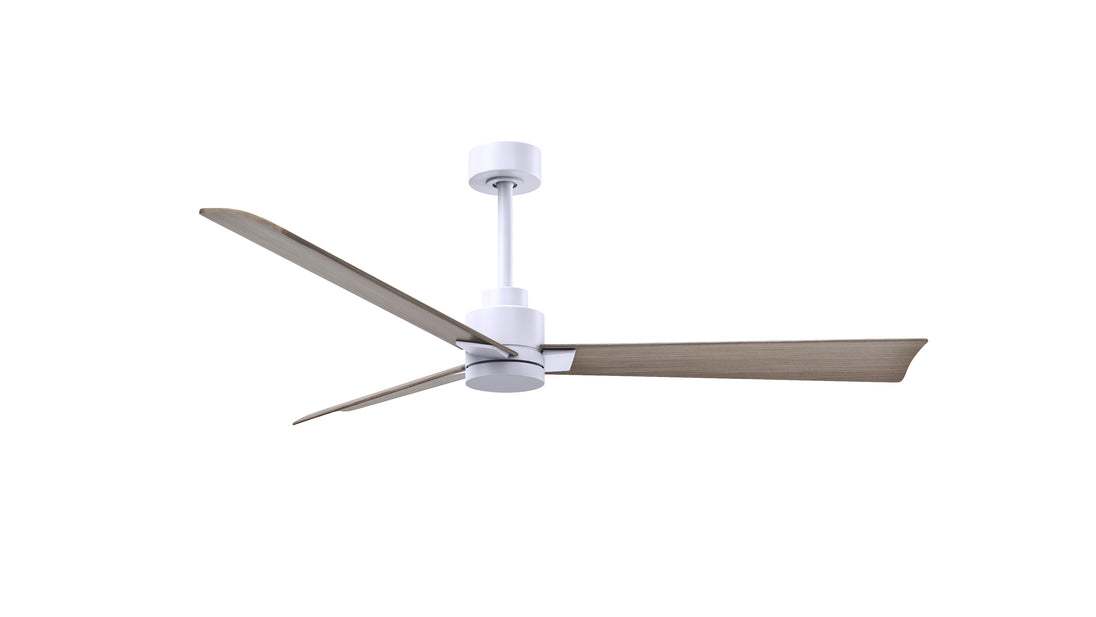 Alessandra 56" Matte White Gray Ash Tone Blade Finish