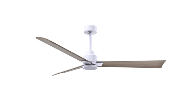 Alessandra 56" Matte White Gray Ash Tone Blade Finish