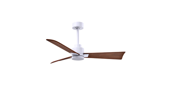 Alessandra 42" Matte White Walnut Tone Blade Finish